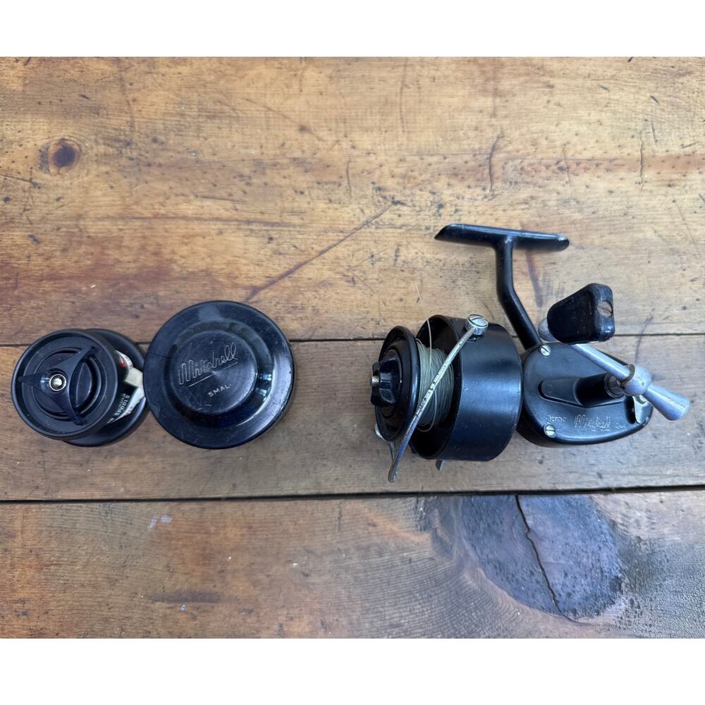 Vintage Garcia Mitchell 300 Fishing Reel + Extra Spool Parts NOT Working France